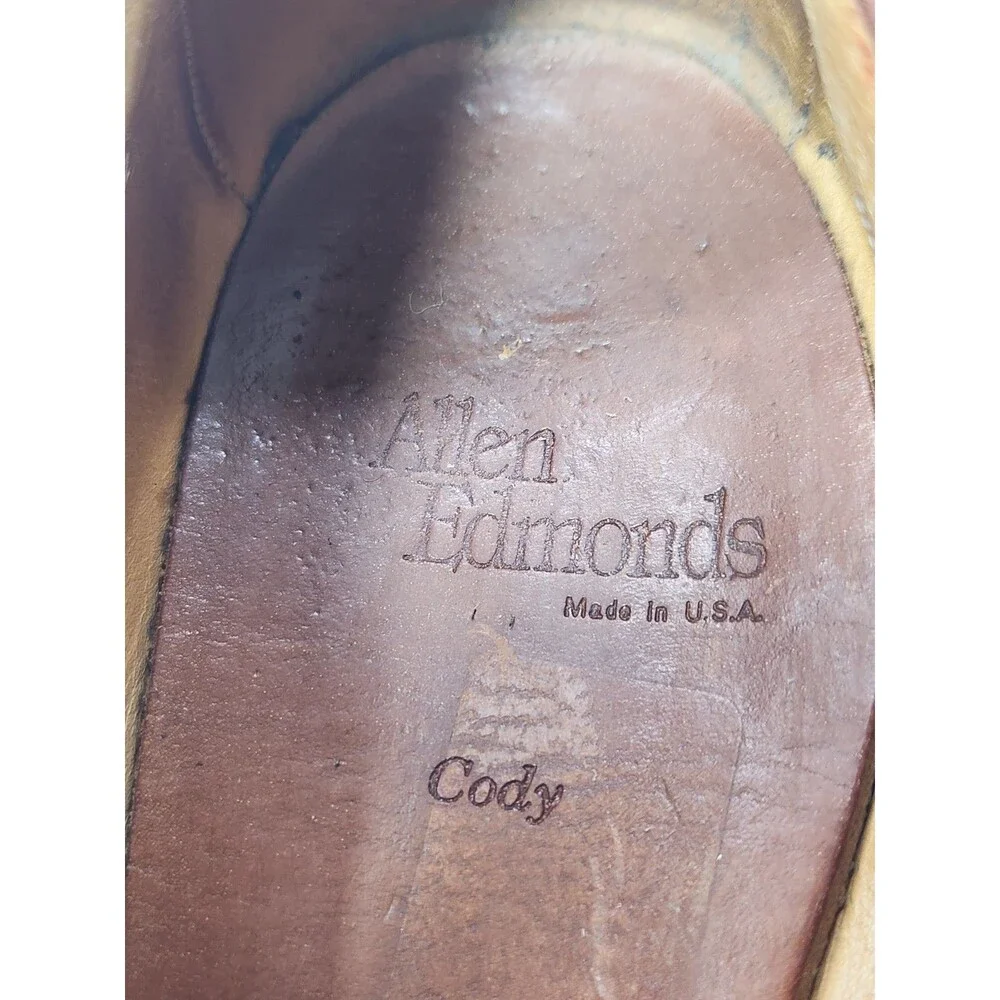 Allen Edmonds Cody 10 C Loafer Brown Leather Dress Shoes Tassel Kiltie  Woven